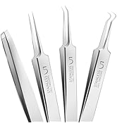 Teenitor 4 Pcs Professional Blackhead Tweezers, Blackhead Remover Tools and Pimple Popper Tool Ki...