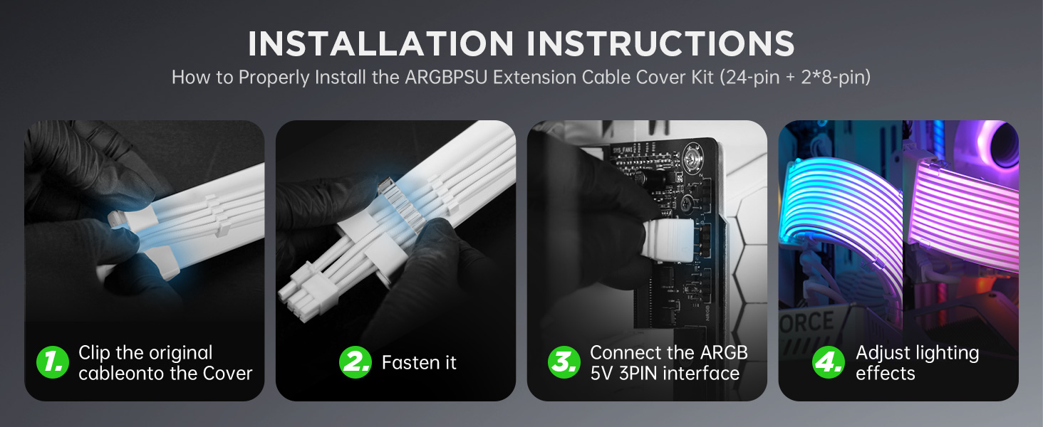 RGB PSU Extension Cable Cover