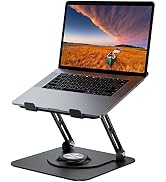 JOYEKY Laptop Stand for Desk, Adjustable Computer Stand with 360° Rotating Base, Ergonomic Laptop...