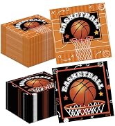 40Pcs Basketball Paper Napkins Disposable, Basketball Party Cocktail Napkins Decorations Supplies...