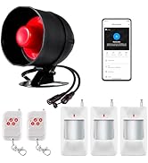 WiFi Home Alarm System, 120dB Alarm Siren for Home Security with Motion Sensor and Remote Control...