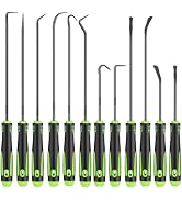 Tnuynoy 12 Pcs Pick Set Mechanic, Hook and Pick Tool Set with Non-Slip Grip, Long and Short Autom...