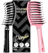 URTHEONE Hair Brush,Detangling Hairbrush Boar Bristle Curved Vented Hair Brush for Women Men Kids...