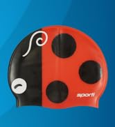 Sporti Cartoon Silicone Swim Cap for Kids, Unisex Youth Swim Cap, Comfortable Durable Junior's Po...