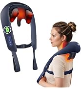 Beleduc Neck and Shoulder Massager with Soothing Heat,FSA Eligible, Cordless Neck Back Massager, ...