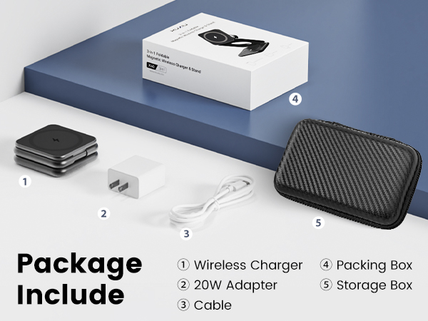 3 in 1 wireless charging station apple Foldable magsafe charger for iPhone 15 14 13 12 Pro Max Plus