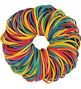 AMUU Rubber Bands #33 colors rubber band About 200pcs size33 rubber Bands for Office School Home ...