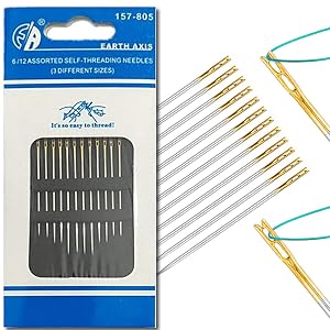 gold-tailed self-threading needles
