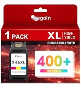 wegain CL-246XL Color Ink Cartridge Compatible for Canon 245 246 XL PG245 CL246 246XL Ink Work wi...