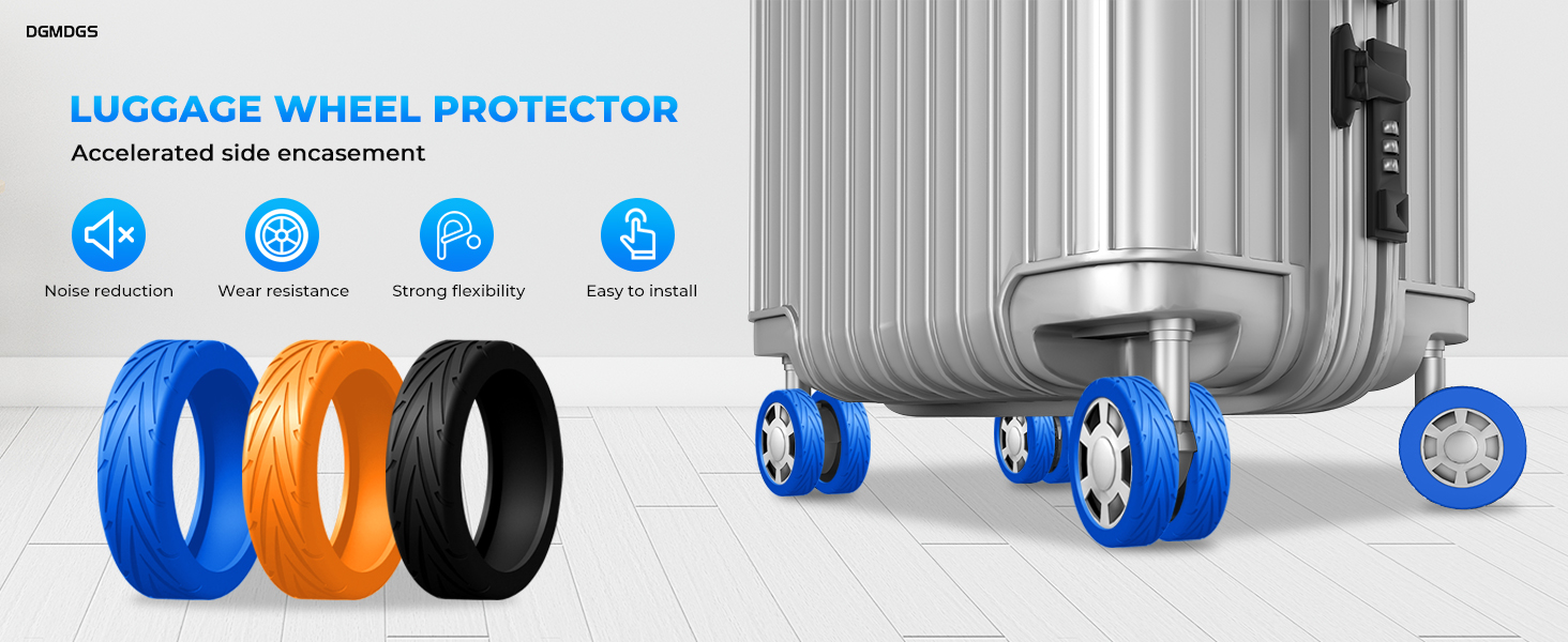travelling case accessories silicone level 8 suitcase luggage compartment wheel protection