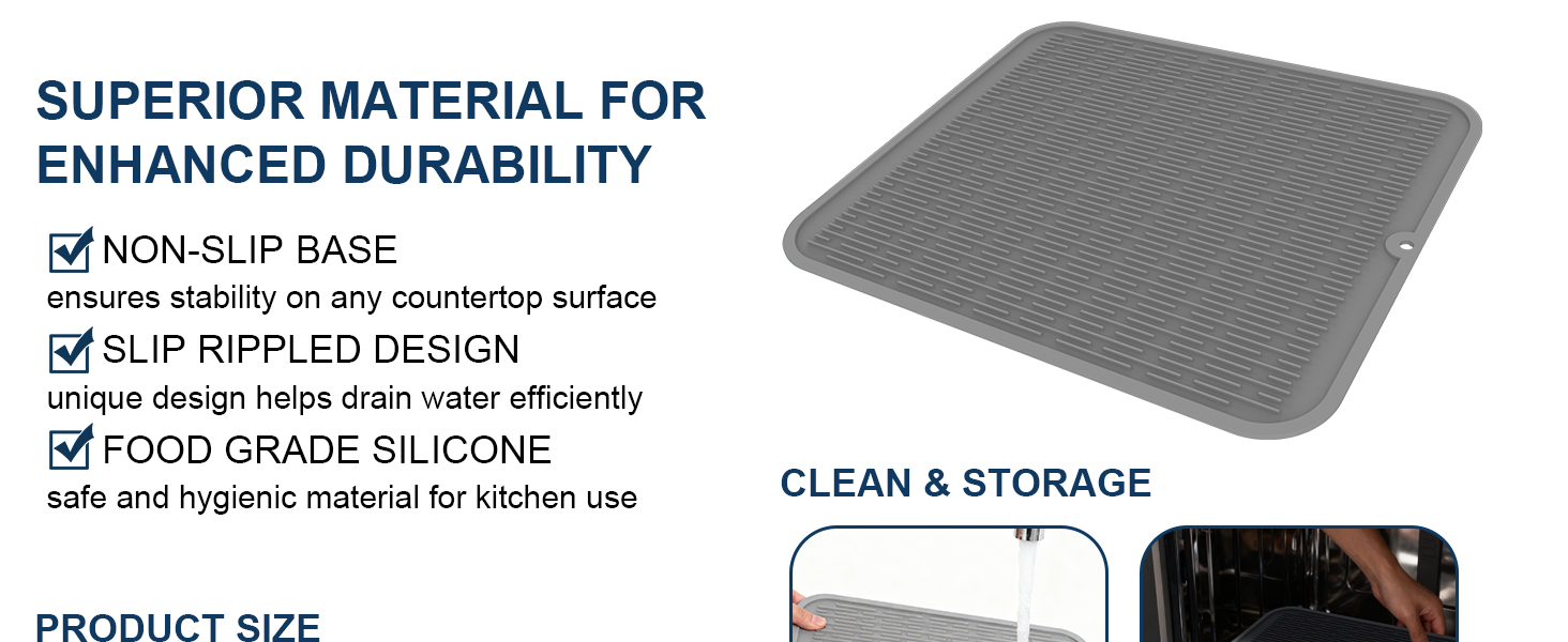 extra large silicone drying mat for dishes