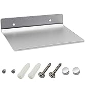 SinLoon 6 Inch Small Shelf in Flat Satin Aluminum Bathroom Shelf Wall Mount for Small Speaker Sma...