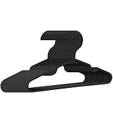 trusir Baby Hangers for Closet 100 Pack Black Plastic Kids Children's Clothes Hangers Non-Slip (B...