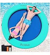 ACOMUZI Water Hammock Inflatable Floating Dock, Round Floating Ring Lake Floats for Adults, Heavy...