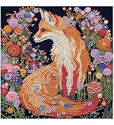 DIADAY Fox Pearl Diamond Painting Kit for Adults, Diamond Art 12x12 Inch | 3D Relief Pearl Diamon...