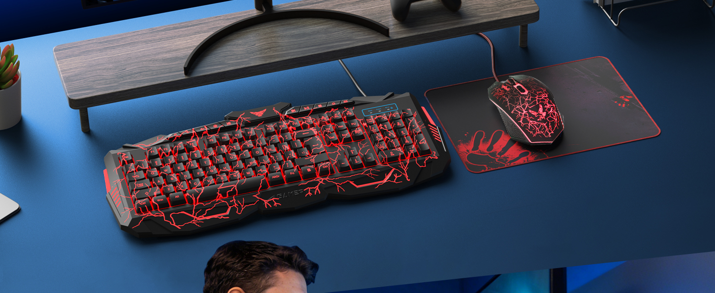gaming keyboard and mouse blue keyboard and mouse