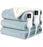 Electric Blanket Queen Size 84"x90",Heating Blanket, Soft Flannel Heated Blanket, 9 Heating Level...