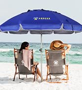 AMMSUN TWICE FOLDED BEACH UMBRELLA