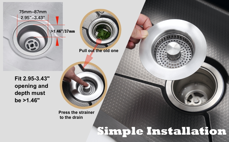 sink strainer 304-12