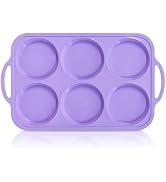 Vnray 4 Inch Jumbo Silicone Muffin Top Pan with Metal Frame, Non Stick Silicone Egg Mold for Oven...