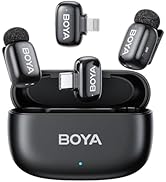 BOYA mini Wireless Microphone for iPhone/Android/PC/Tablets with USB C/Lightning Plug, MFi Certif...