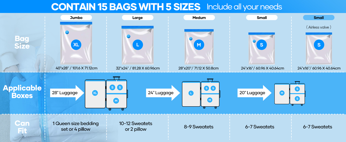 storage bags vacuum sealed