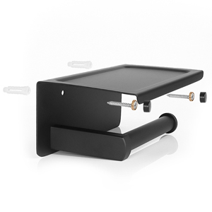 toilet paper holder with shelf