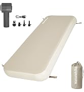 Naturehike 4" Drop Stitch Single Sleeping Pad with Electric Pump, 441 LBS Non-Collapsible Strong ...