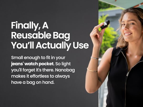 Ultralight large-capacity reusable tote bag fits easily in small spaces like pockets or purses