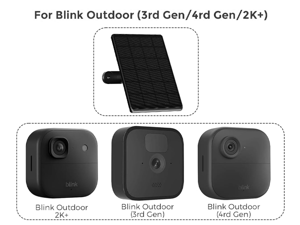 4 Pack 6W Solar Panel for Blink Camera, 2500mAH Panel Compatible with Blink Outdoor 4(4th Gen)/(3rd