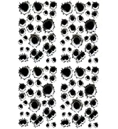 4pcs 3D Bullet Hole and Scratch Car Stickers, Simulation Stereoscopic Fake Gun Bullet Holes Stick...
