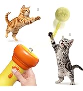 Xilboo Cat Fetch Toy Launcher, Electric Retractable with Fuzzy Ball | Interactive hunting trackin...