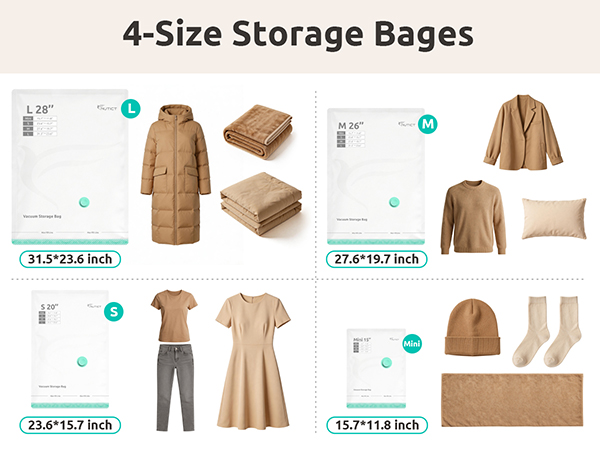 travel vacuum storage bags with pump
