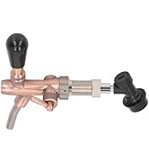 Tissting G5/8 Beer Faucet Brass Stainless Steel Beer Draft Faucet Adjustable Beer Keg Tap with Qu...