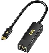 DBIT USB C to Ethernet Adapter, Gigabit RJ45 to Type-C (Thunderbolt 4/3) Ethernet LAN Network Ada...
