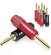 UCINNOVATE Pin Banana Plugs for Speaker Wire, 8Pcs Gold-Plated Speaker Wire Connector for Home Th...