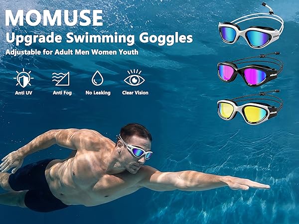Adult Men Women Youth Swimming Goggles