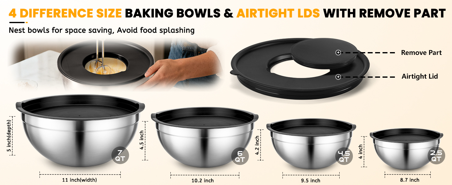 Hand Mixer Electric Heldhand With Bowls Set