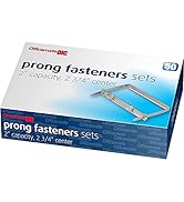 Officemate Prong Paper Fasteners, 2 inch Capacity, 2.75 inch Base, Box of 50 Complete Sets, (9985...