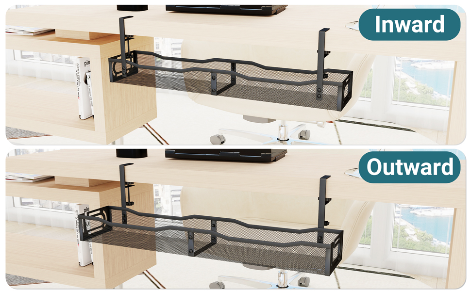 Under Desk Cable Management Tray, Cord Organizer for Table, under desk wire management