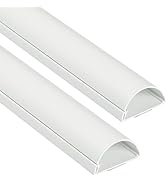 D-Line Cord Hider 2-Pack, Cable Raceway, Desk Cable Management, Cord Cover Wall, Decorative Cable...
