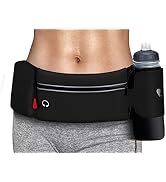 Simptech Running Belt Bag with Foldable Water Bottle Holder– No Bounce Hydration Waist Pack, Wate...