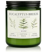 Eucalyptus & Mint Candles for Home Scented, 40 Hours Burn Soy Candle Gift for Women Stress Relief...