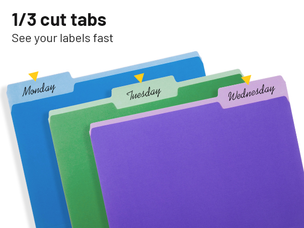 Colored file folder