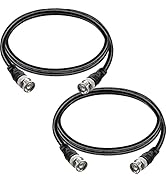 Taiss 2PCS BNC Cable,RG/58U Coaxial Cable 50ohm BNC Male to BNC Male Coaxial Cable,bnc to bnc Cab...
