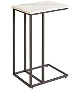 Aibiju Side Table Small End Table C Shaped, Slide Under Laptop Desk for Couch, Living Room Side T...