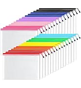 SUNEE Mesh Zipper Pouch 11x16 in (10 Colors, 30 Packs), Large Mesh Zipper Pouch Bags for School O...