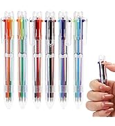 25Pcs 6-in-1 Retractable Ballpoint Pens for Office School Supplies Students Children (0.5mm)
