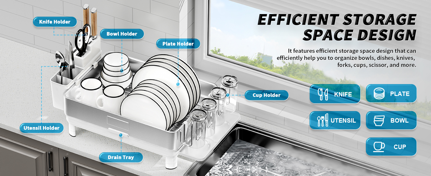 dish drying rack large