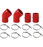 FGJQEFG Heavy Duty Silicone Intercooler Boot Kit Compatible with Dodge 1994-2002 Ram Pickup 5.9L ...